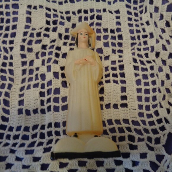 VINTAGE RETRO OLD LACE EDGE RETRO DOILYS PLASTIC FIGURINE OLD CUP LOT - Picture 6 of 16